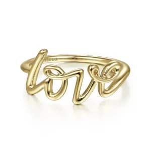 Gold 'LOVE' Ring