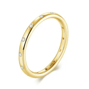 Gold Stackable CZ Ring
