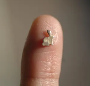 Hammered Tiny Metal Rabbits Blanks
