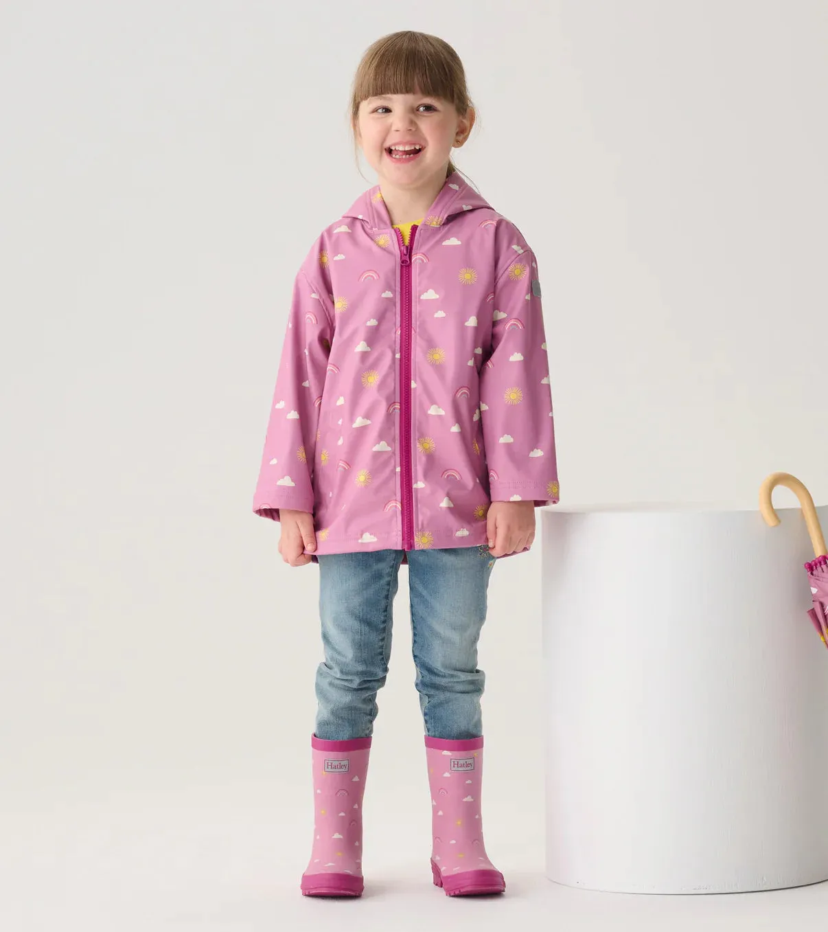 Hatley Girls  Matte Rain Boots - Sun Charns