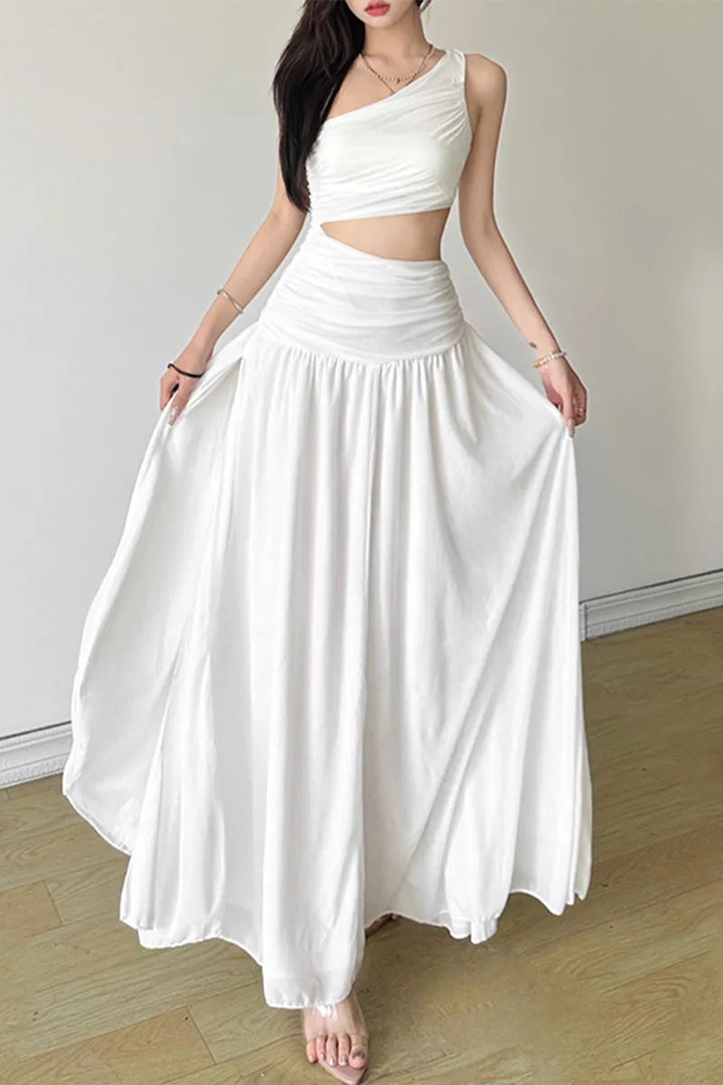 HBT1190 Grecian Goddess Cutout Maxi Dress
