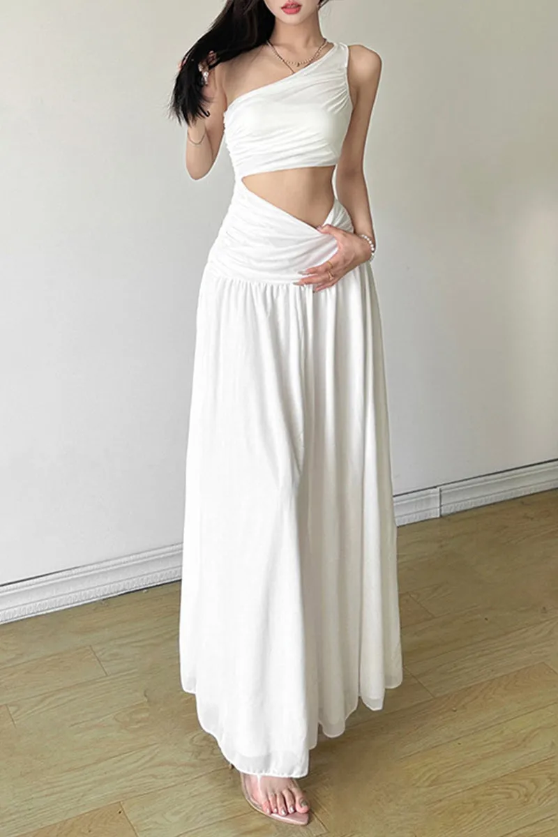 HBT1190 Grecian Goddess Cutout Maxi Dress