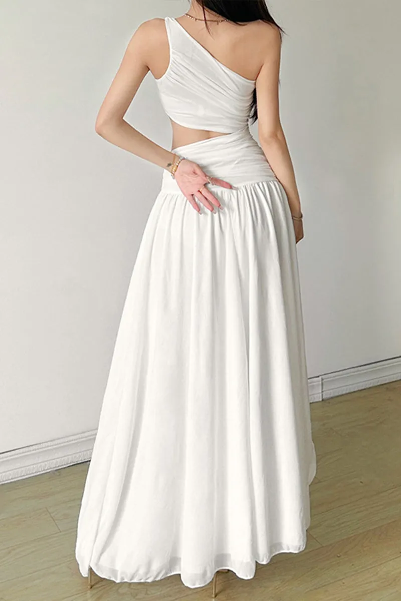 HBT1190 Grecian Goddess Cutout Maxi Dress