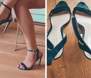 Heavily Worn Office Strappy Sandals UK5