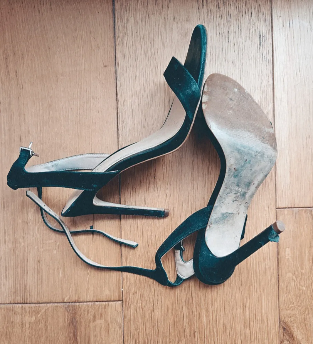 Heavily Worn Office Strappy Sandals UK5