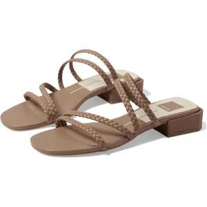 Hydie Brown Braided Strappy Heeled Sandals