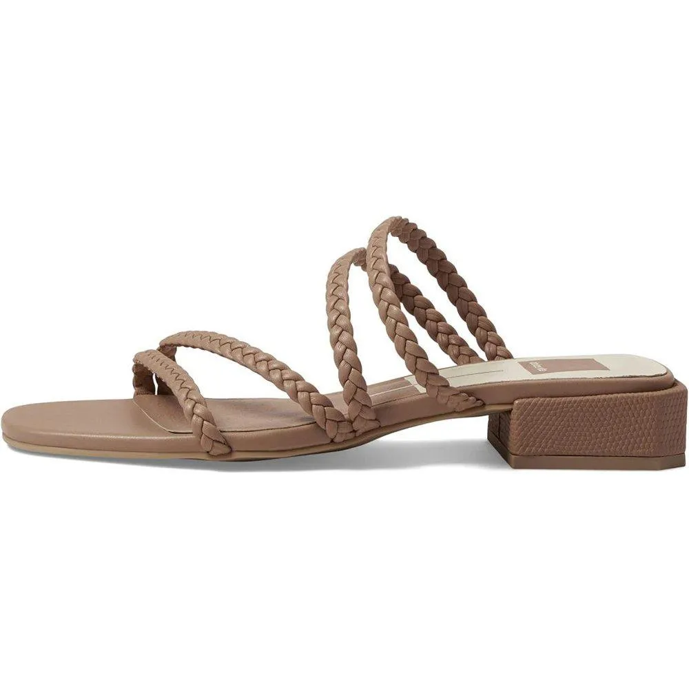 Hydie Brown Braided Strappy Heeled Sandals