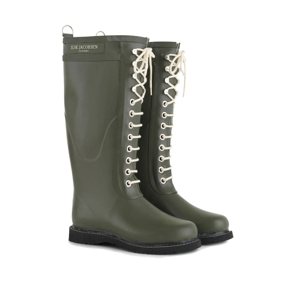 Ilse Jacobsen Long Lace Boots Army