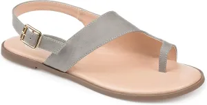 Journee Collection Womens Gidget Sandal Grey, 9 Womens US
