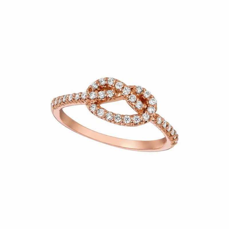 KNOT DIAMOND RING 14K GOLD (0.3 CTW)