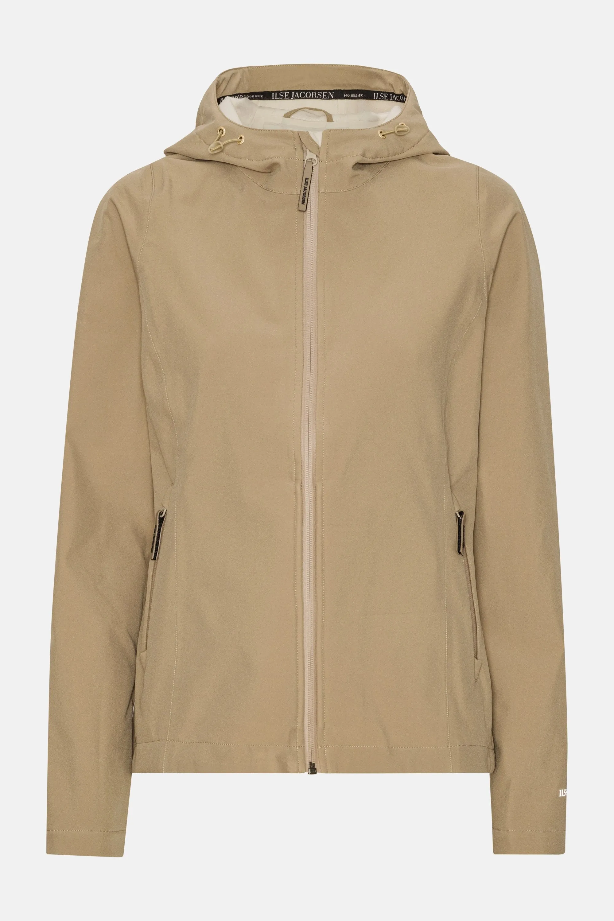Kurzer Softshell Regenmantel - Greige