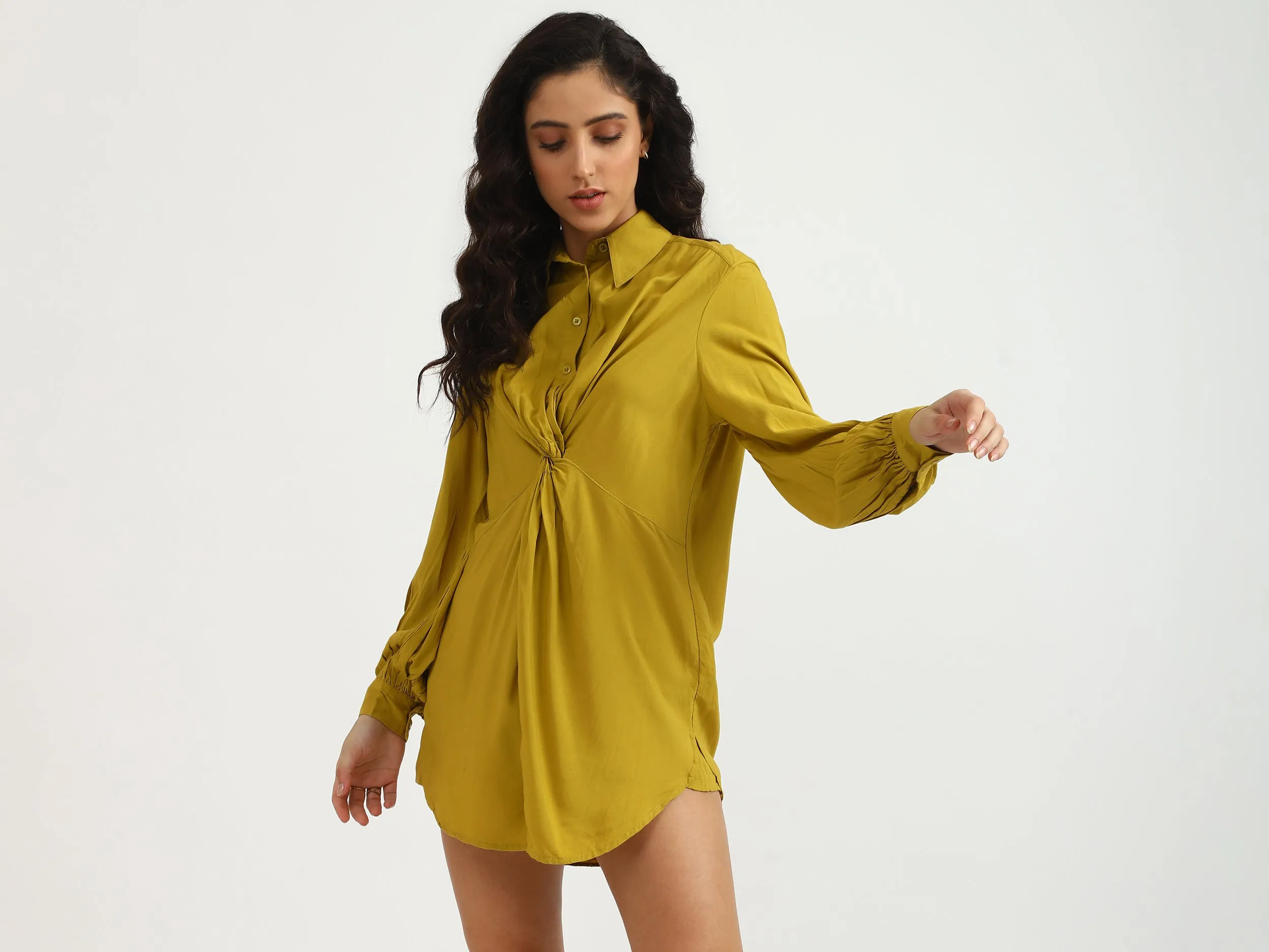 Ladies Solid Mini Dress