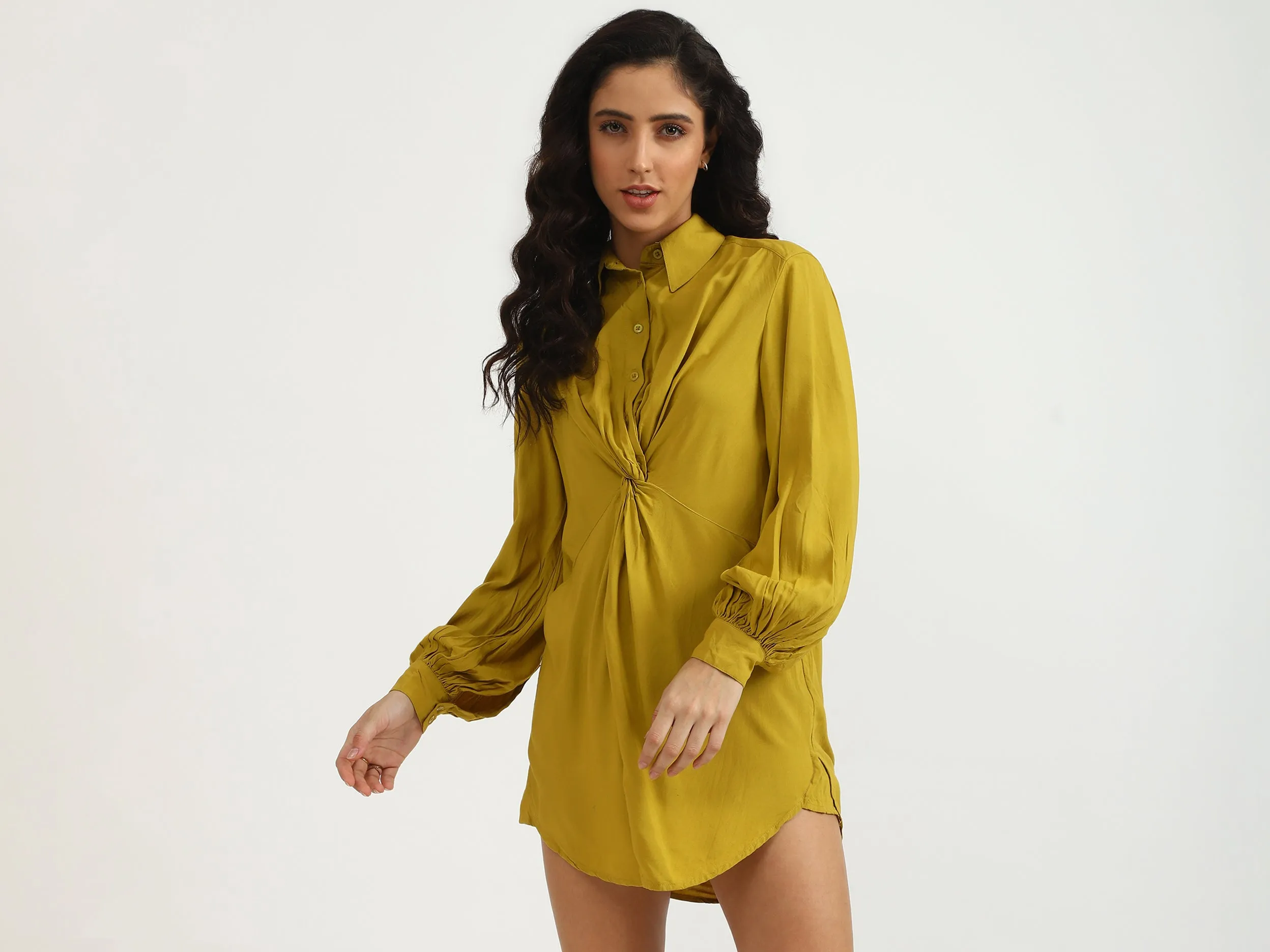 Ladies Solid Mini Dress