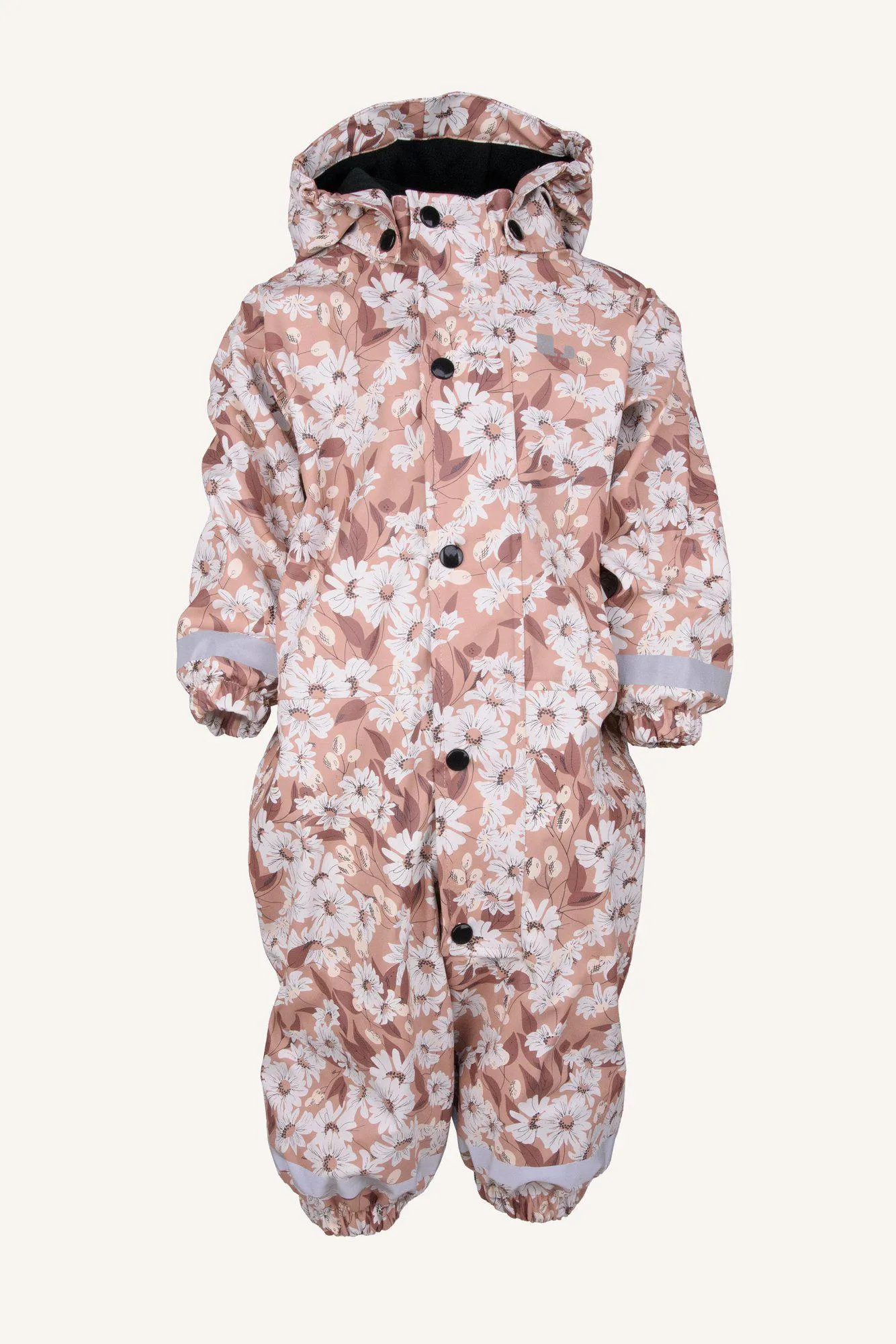 LEKHYTTAN RAIN BABY OVERALL, FLEECE - DARK PINK