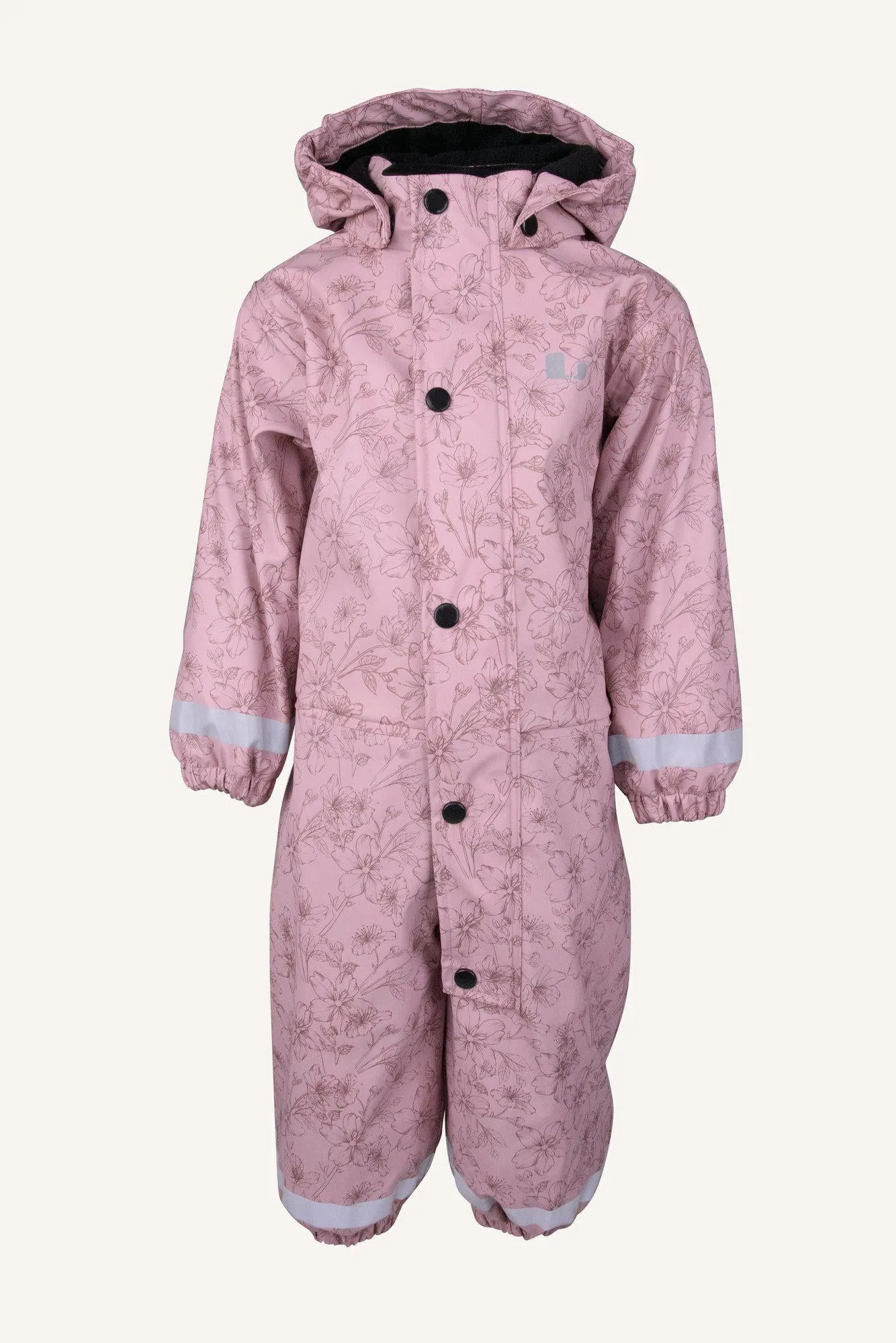 LEKHYTTAN RAIN BABY OVERALL, FLEECE - DUSTY MAUVE