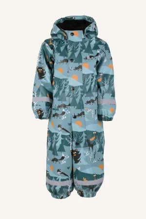 LEKHYTTAN RAIN BABY OVERALL, FLEECE - OCEAN BLUE