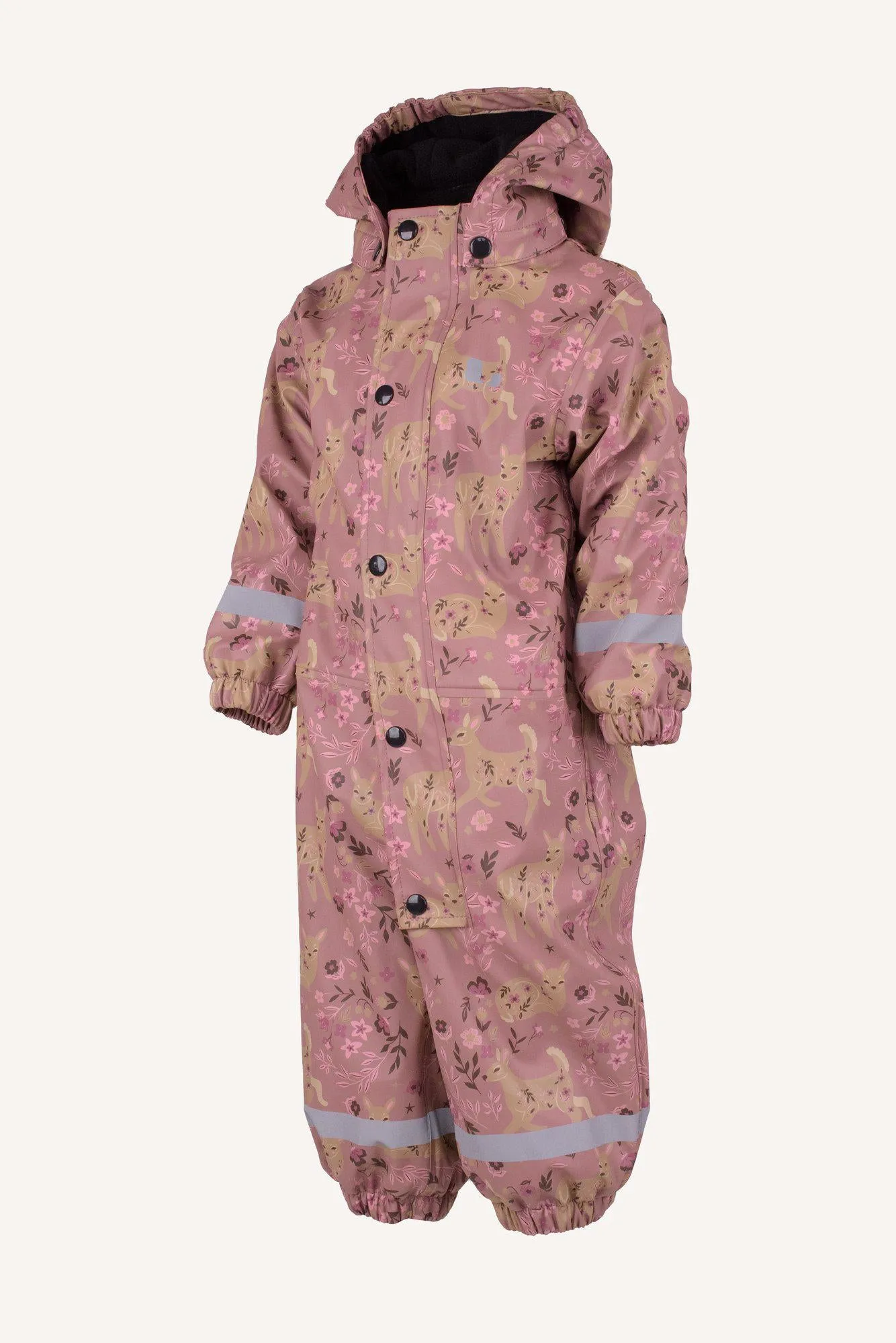 LEKHYTTAN RAIN BABY OVERALL, FLEECE - ROSE