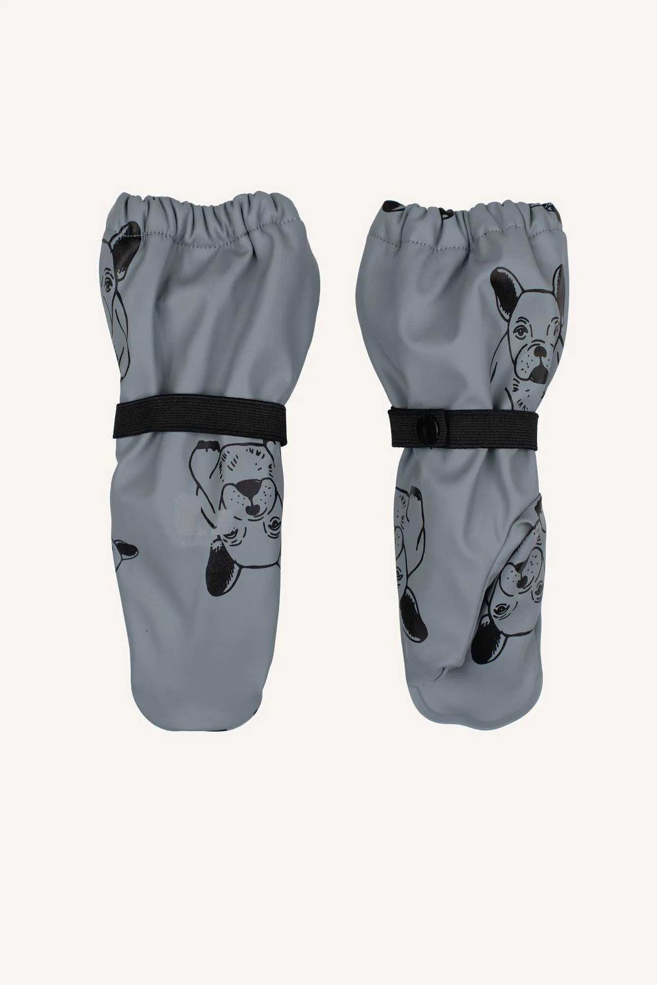 LEKHYTTAN RAIN MITTEN, FLEECE - GREY/BLACK