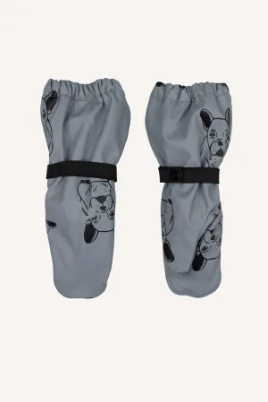 LEKHYTTAN RAIN MITTEN, FLEECE - GREY/BLACK