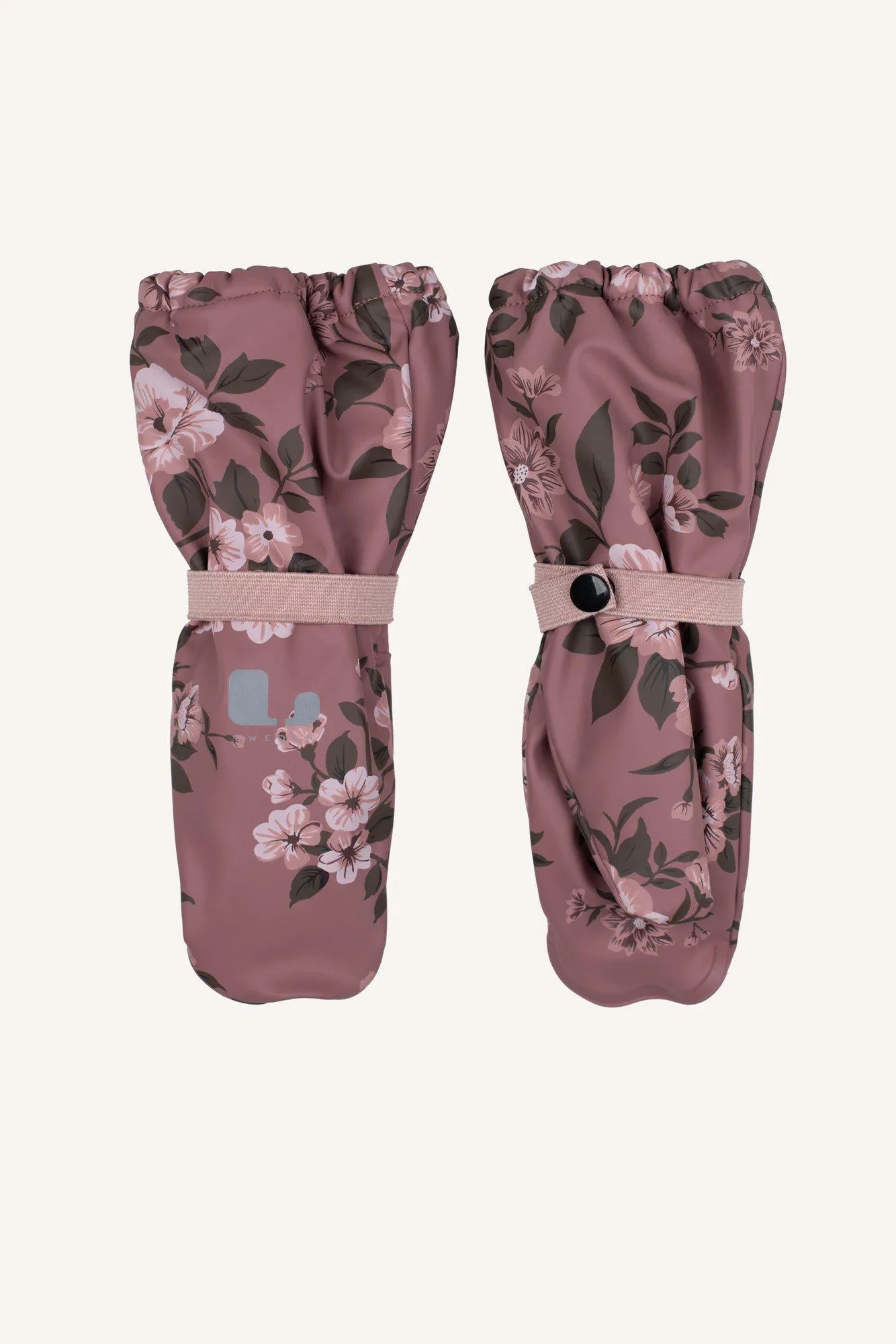 LEKHYTTAN RAIN MITTEN, FLEECE - ROSE/BROWN