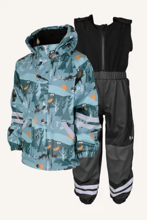 LEKHYTTAN RAIN SET, FLEECE - OCEAN BLUE
