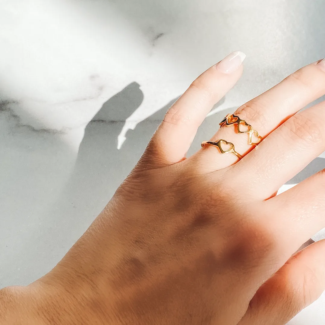 LOVE COUNT® STACKABLE RING - 6 HEARTS