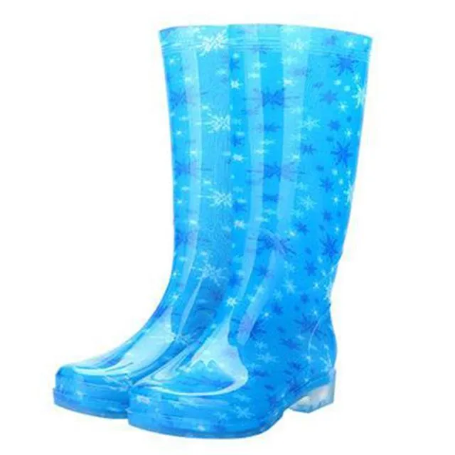 Low Heel Rubber  Knee High Rain Boots