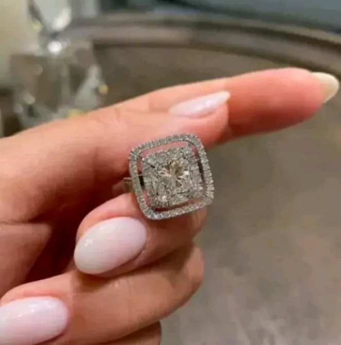Luxurious And Shiny Engagement Ring Wedding Ring Fast Free Shipping Size 7