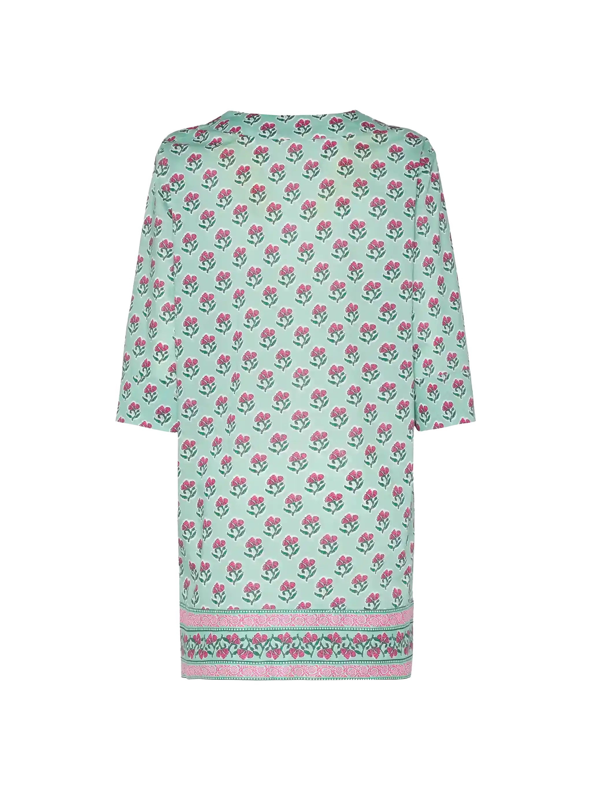 Macha cotton tunic dress with floral print