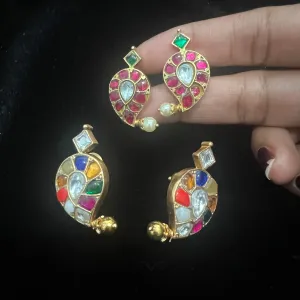 Mango Kundan studs