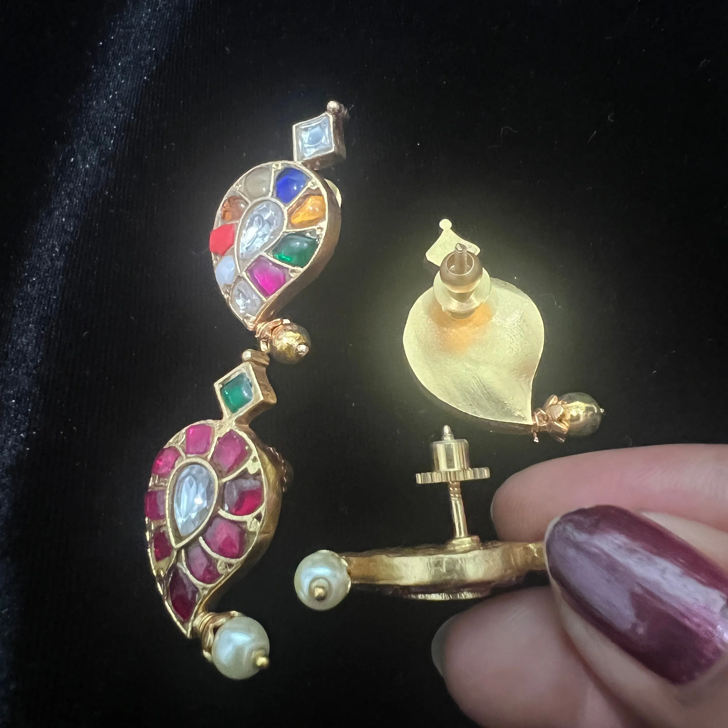 Mango Kundan studs