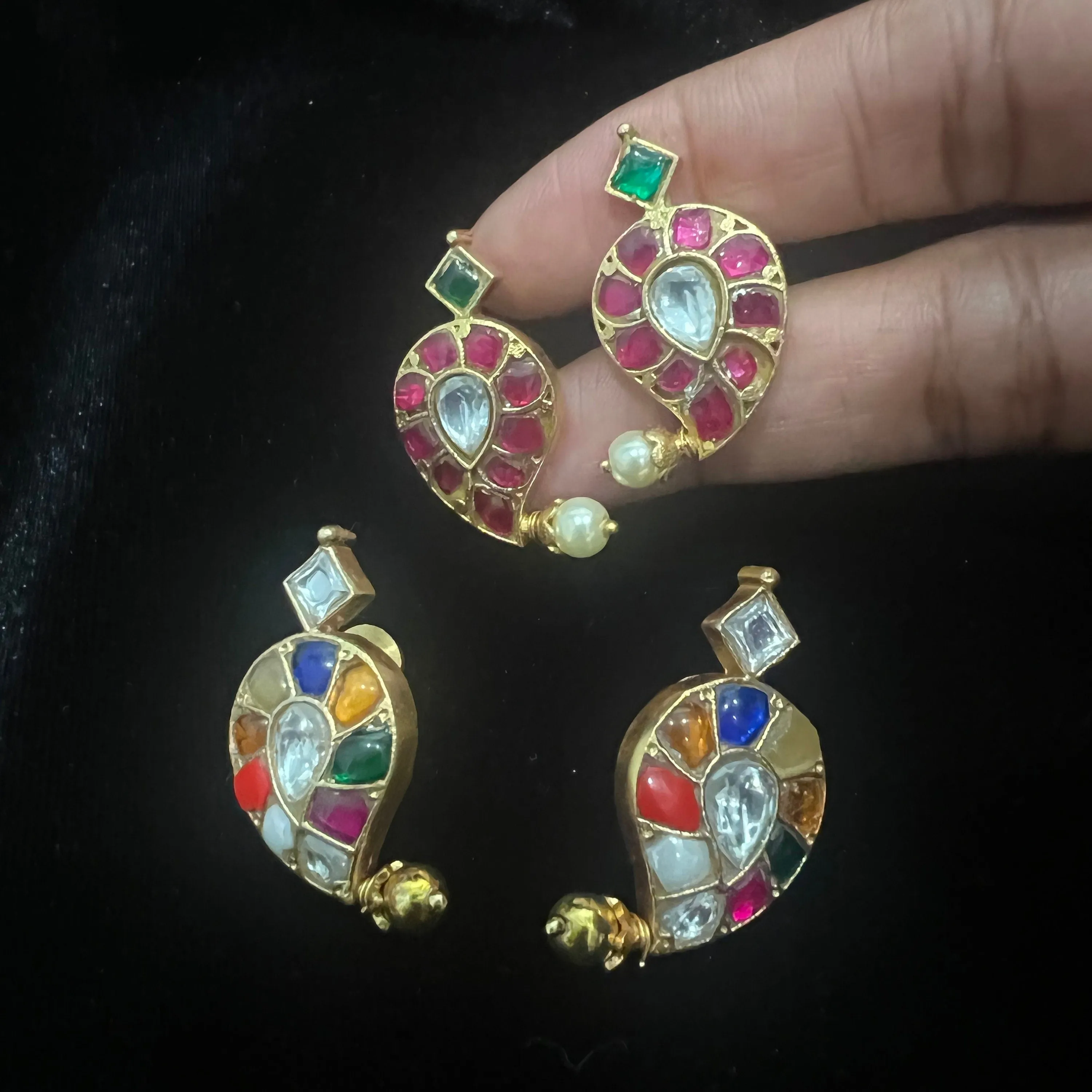Mango Kundan studs
