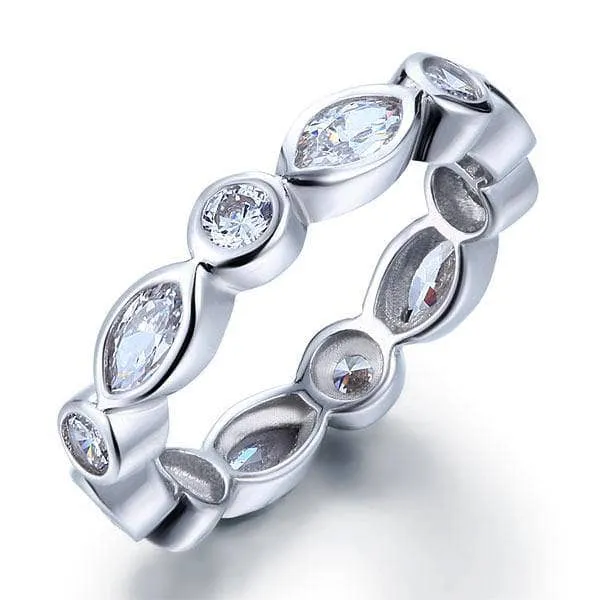 Marquise Ring Eternity Band Wedding Jewelry