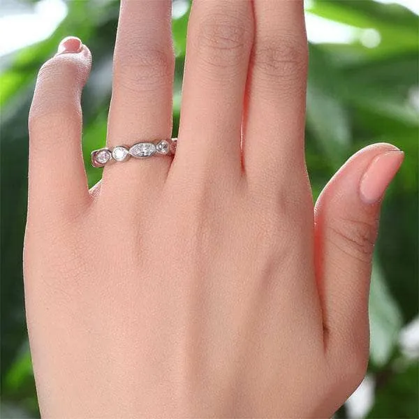 Marquise Ring Eternity Band Wedding Jewelry