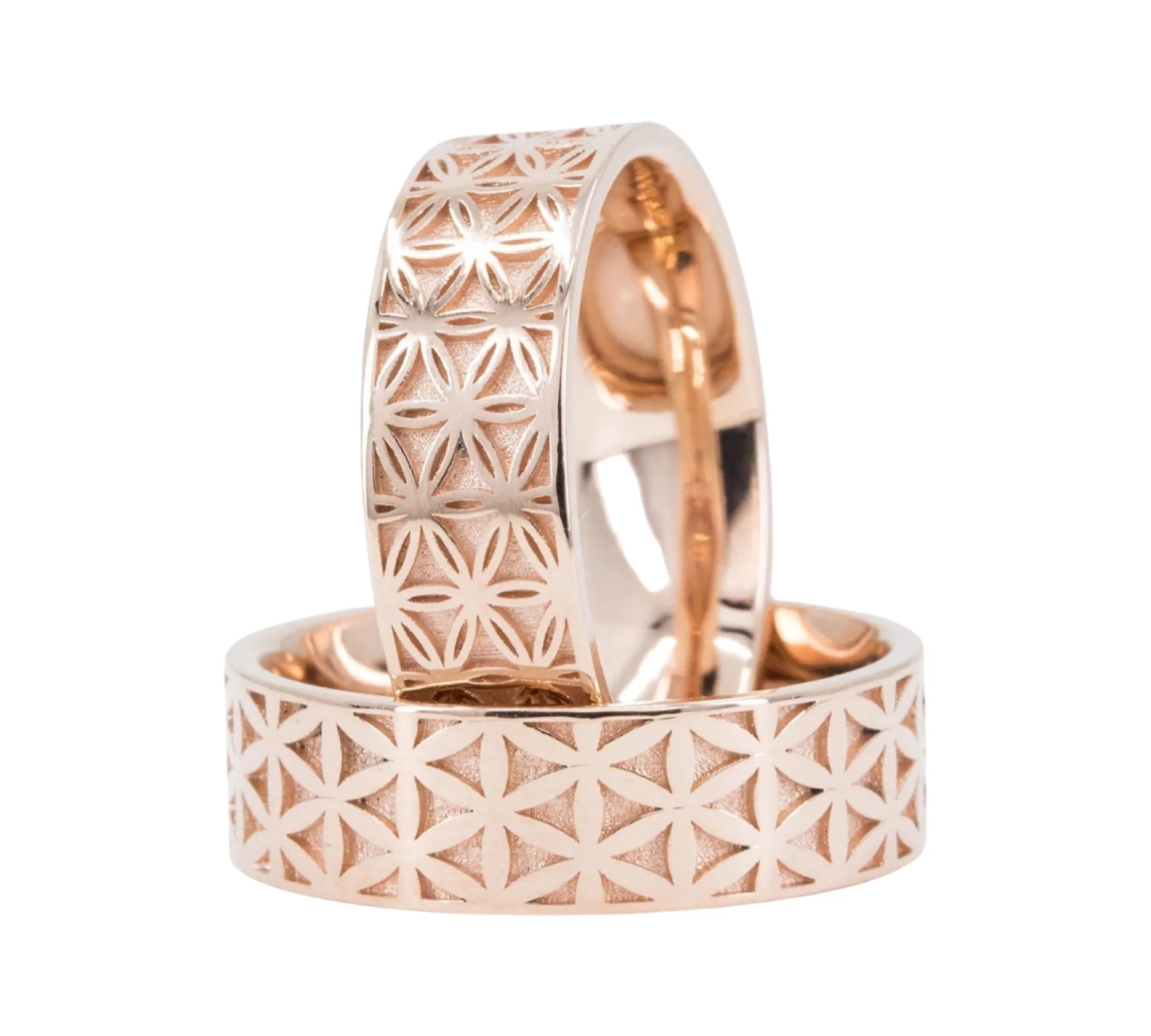 Matching Couples Flower of Life Rings