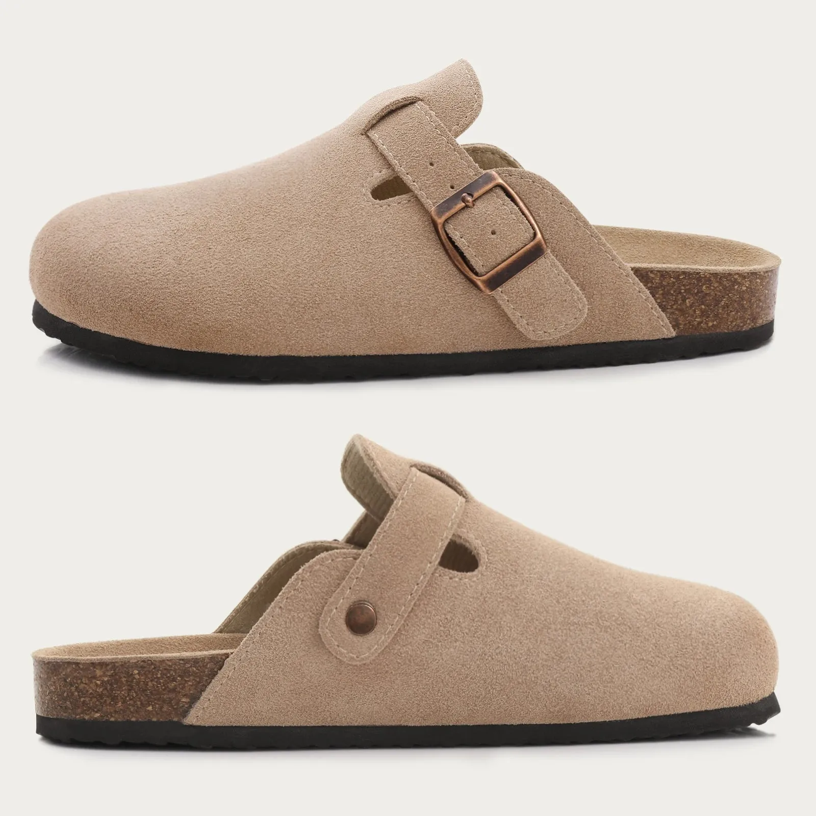 MEI - Cork Sole Slip-On Sandals