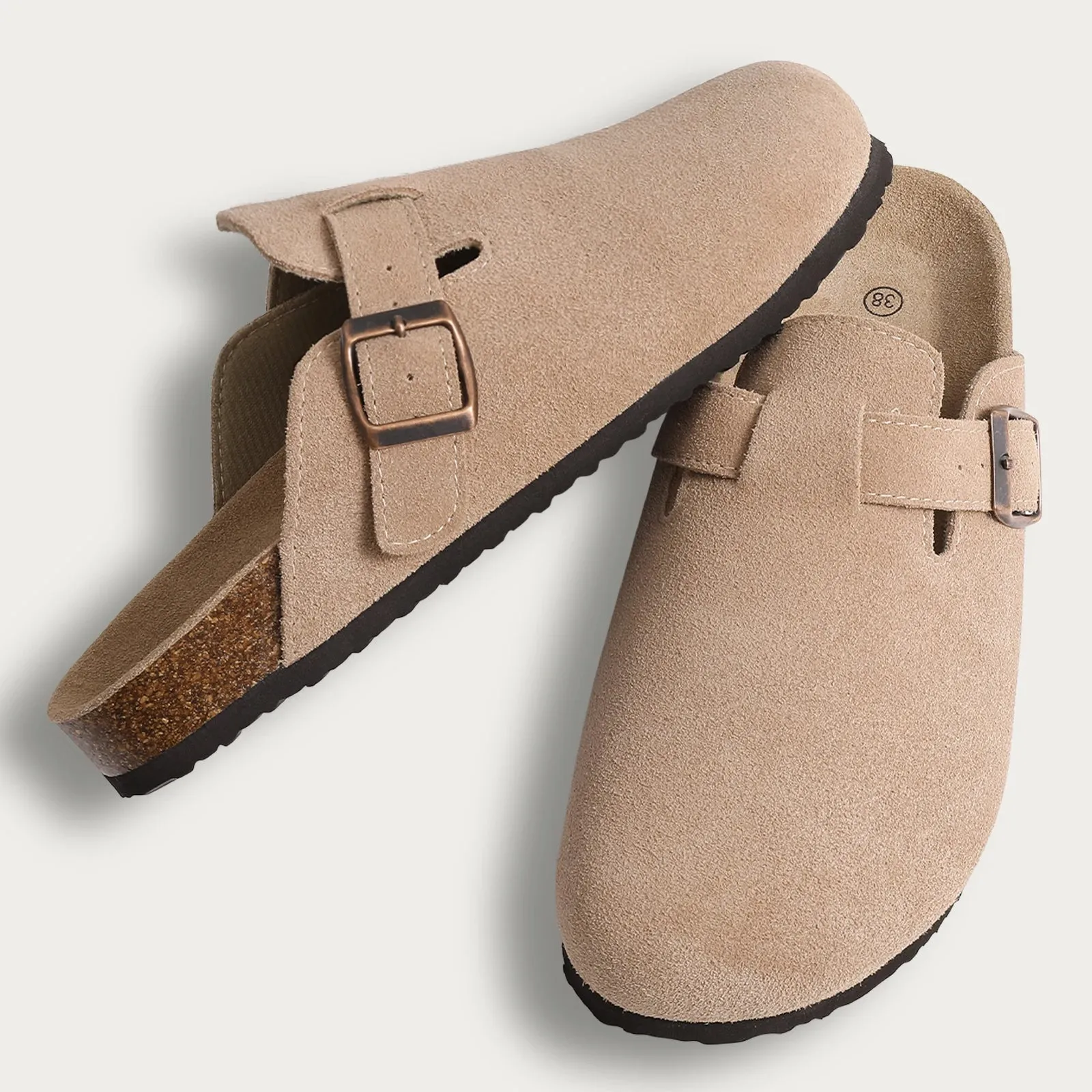 MEI - Cork Sole Slip-On Sandals