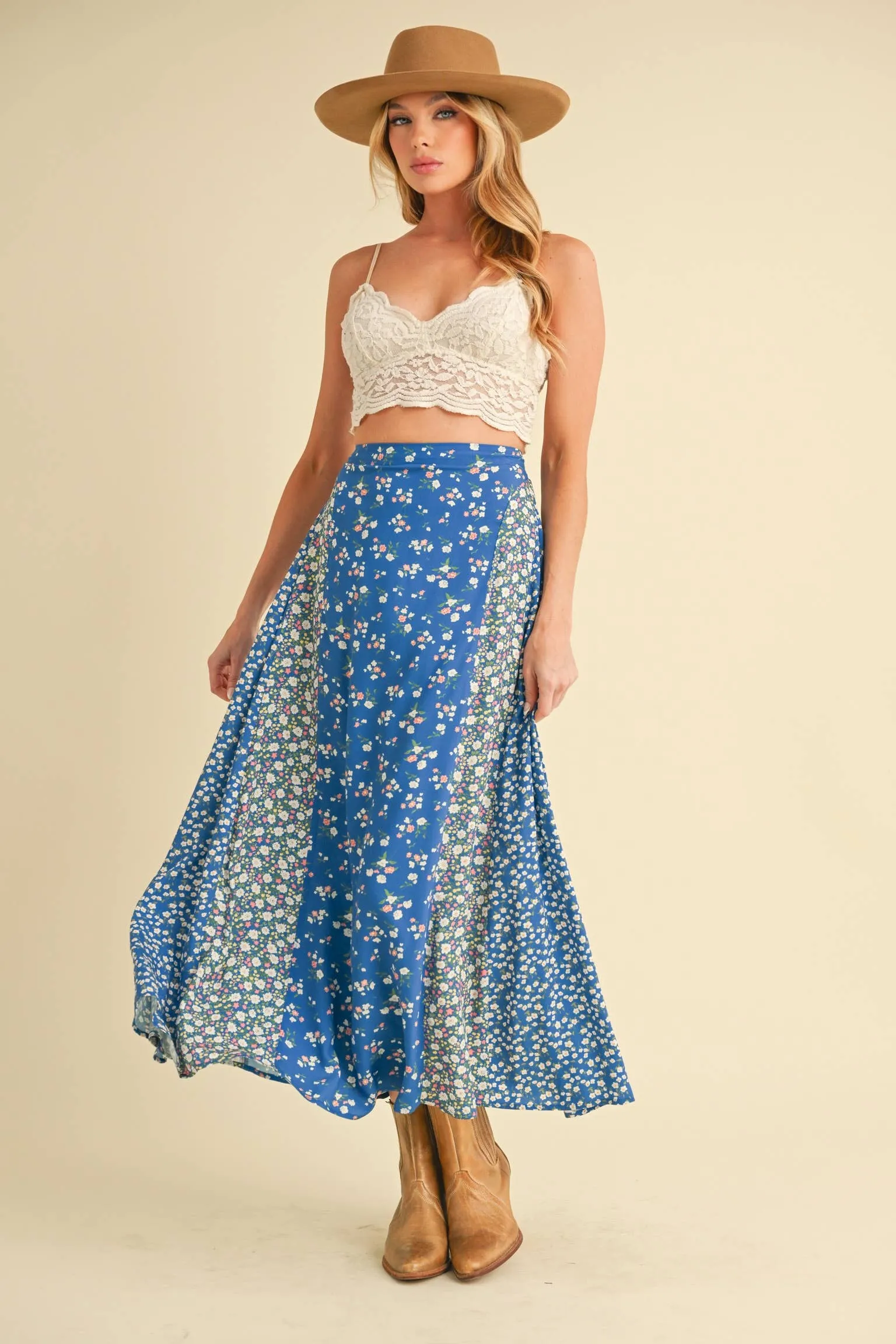 Melanie Floral Pattern Skirt