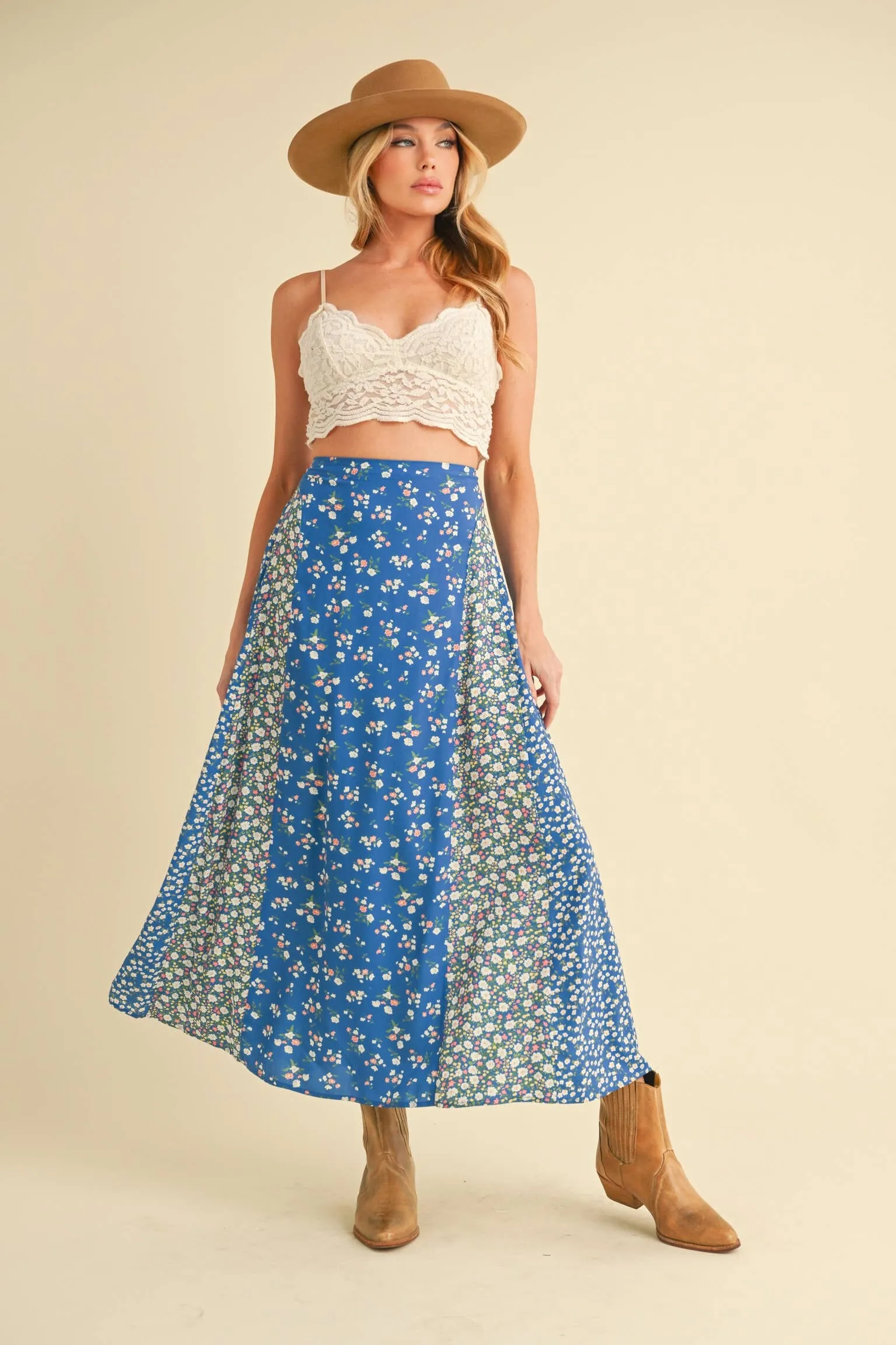 Melanie Floral Pattern Skirt