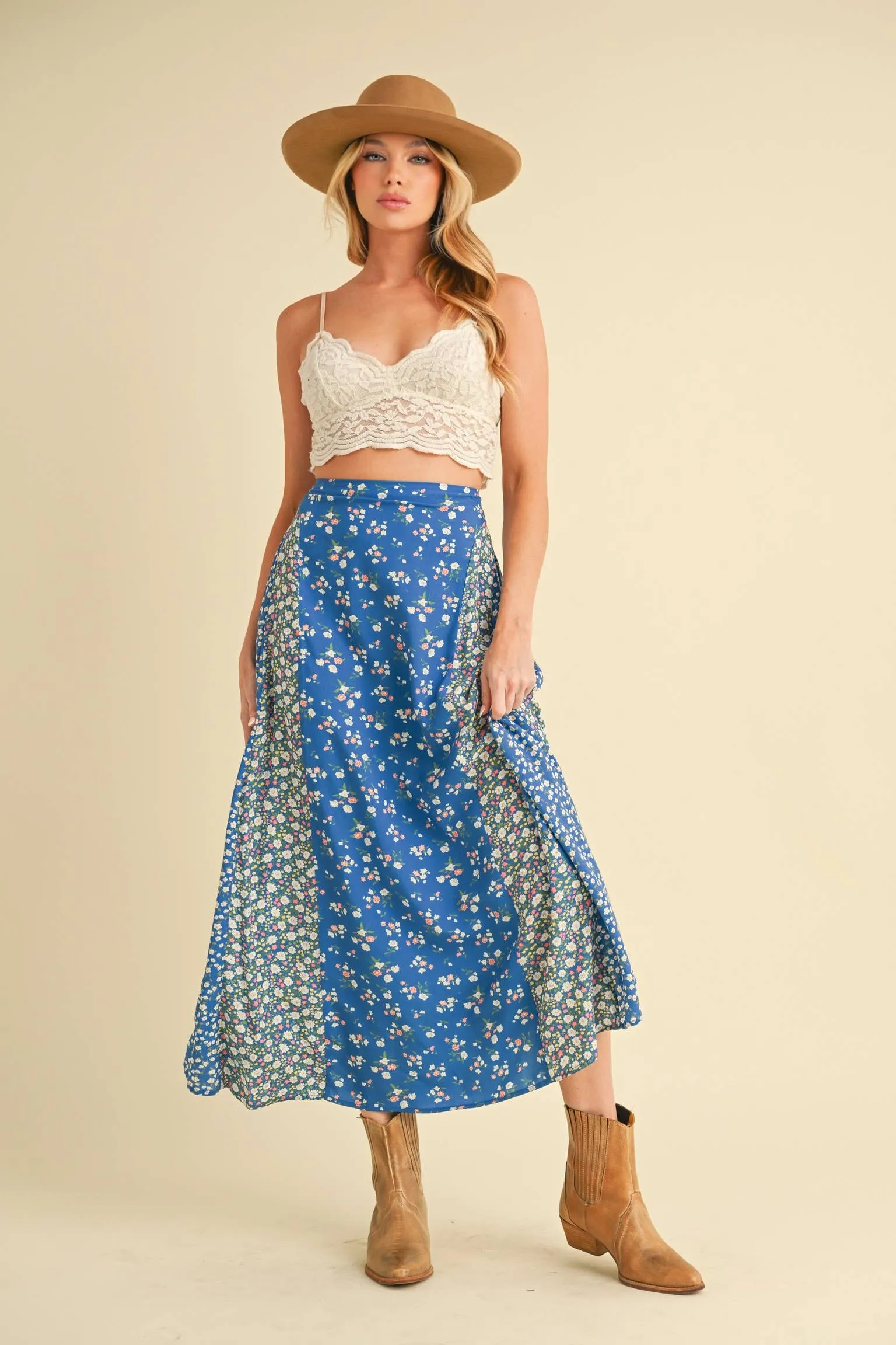 Melanie Floral Pattern Skirt