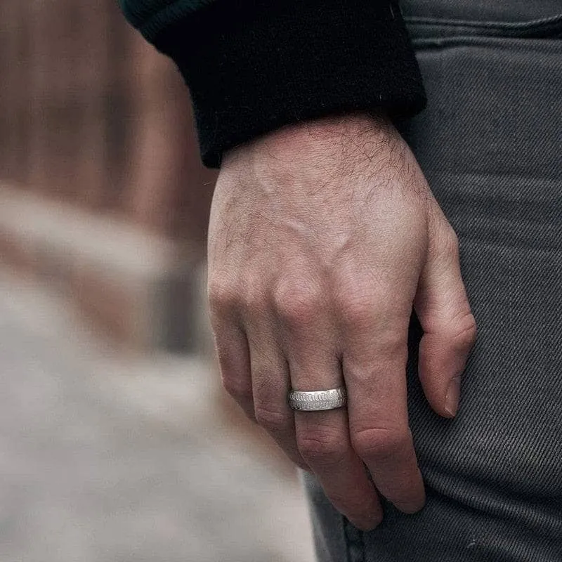 Men's 8mm Matte Titanium Wedding Band