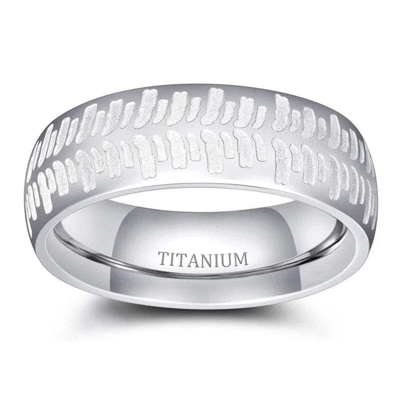 Men's 8mm Matte Titanium Wedding Band