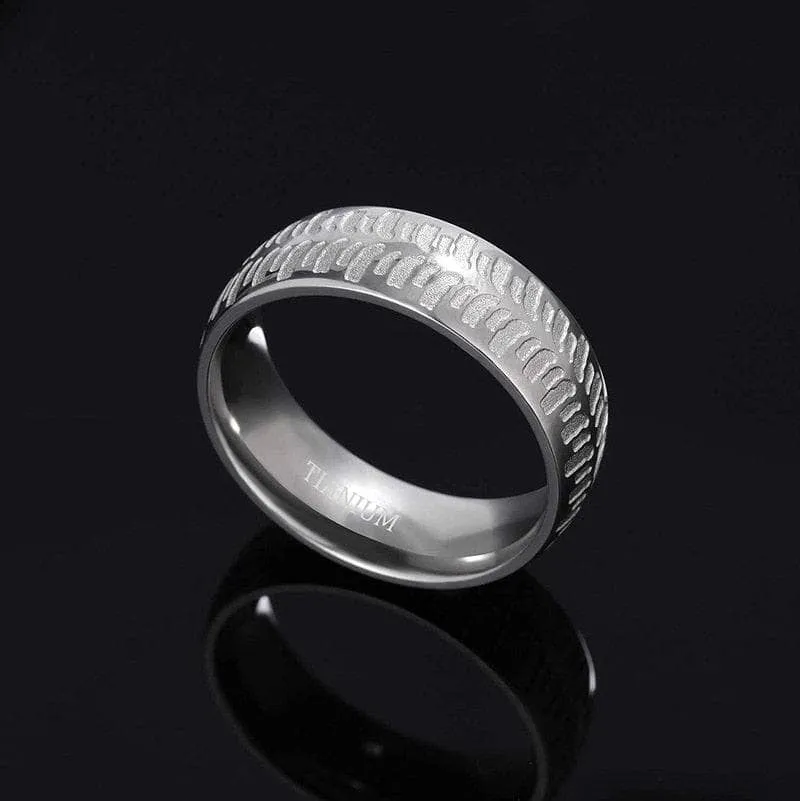 Men's 8mm Matte Titanium Wedding Band