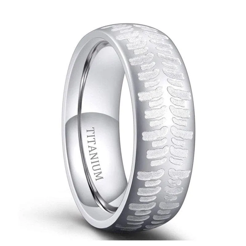 Men's 8mm Matte Titanium Wedding Band