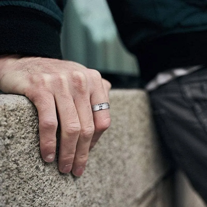 Men's 8mm Matte Titanium Wedding Band