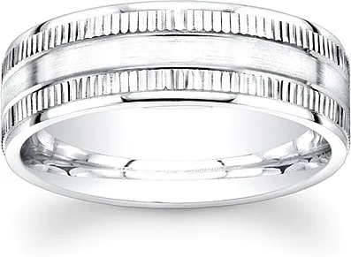 Men's Satin Finish Wedding Band-7mm
