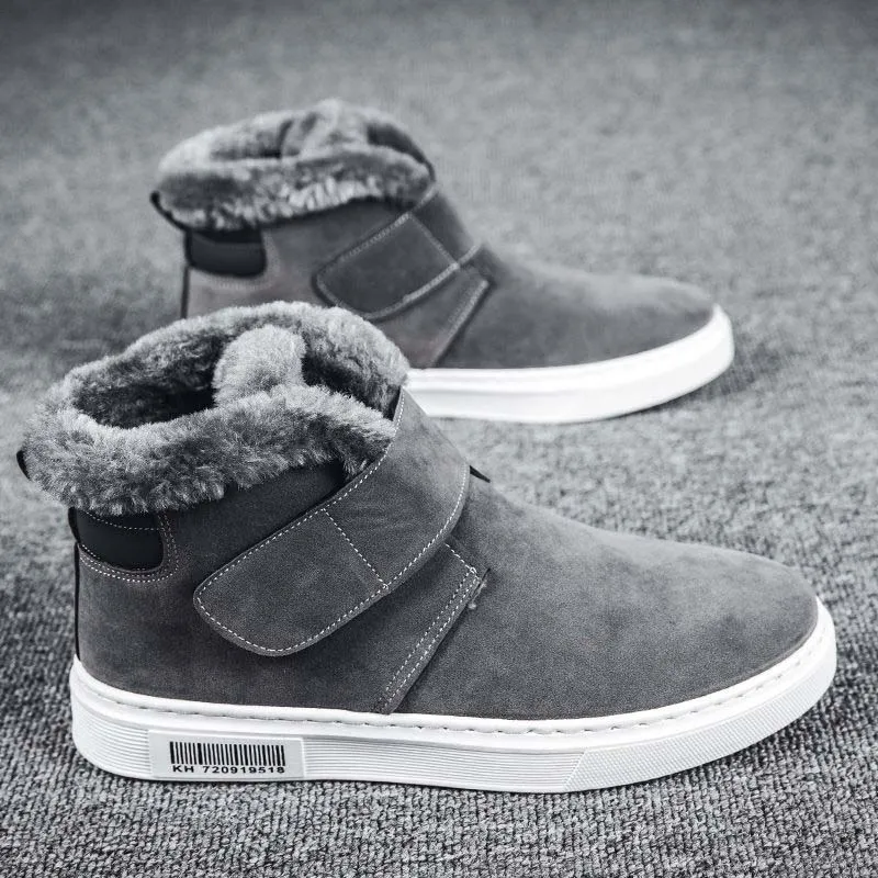 Men's Winter New Style Plus Velvet Warm Snow Boots High-top Thick Cotton Boots Waterproof Martin Boots