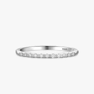 Minimalist Stackable Silver Ring for Women