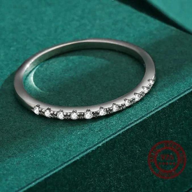 Minimalist Stackable Silver Ring for Women