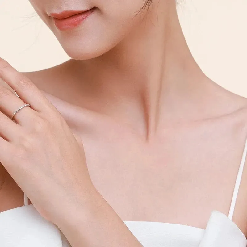 Minimalist Stackable Silver Ring for Women
